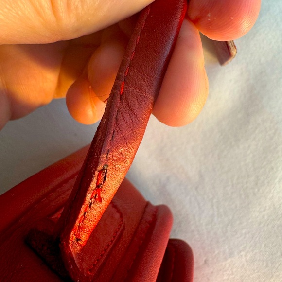 RARE Vintage Coach Dinky in Red Glove-Tanned Leather - # 9375 Made in NYC - Picture 13 of 14